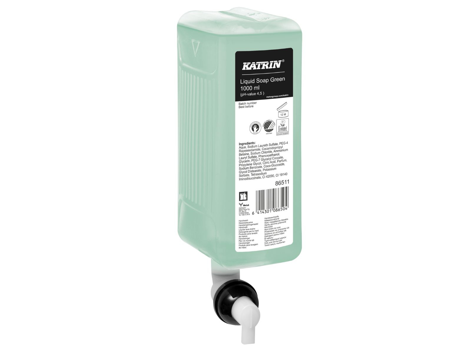 Mydło KATRIN Green 86511 Kremowa Łagodna Zapach Brzozy 1l